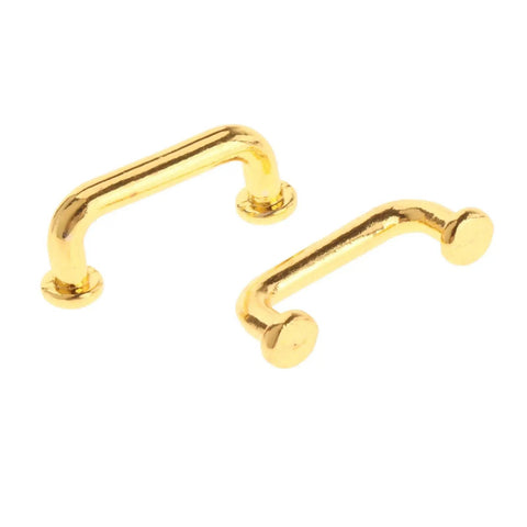 Gold Metal Mini Cabinet Knob Pulls Set, 1 To 12 Scale Dollhouse Furniture Hardware, Decorative Handles