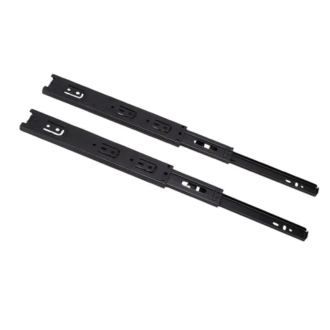 10 Inch Heavy Duty Cabinet Drawer Slide Full Extension 100 Lbs Ball Bearing Side Mount With Dual Industrial Ball Bearings And Electrophoretic Black Finish For Kitchen Cabinets And Workshops, shown pair