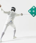 Fencer practicing with Dope Dual Sided Rubber Fencing Training Target Wall Mounted For Indoor And Outdoor Use Lightweight Practice Equipment Epée Target Board For Precision Drills And Skill Building