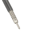 Close-up of the spring-loaded center punch from the Hammerless Punch And Chisel Set With Spring Loaded Center Punch For No Hammer Needed Door Pin Removal In Tight Spaces, Includes Hinge Pin Punch And Spring Nail Set Tools, NonMarking Surface Safe And Durable Hand Tools.