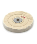 5 Inch 50-Ply Cotton Polishing Wheel With 10mm Arbor Bench Grinder Buffer For Shiny Metal And Wood Finishing Jobs side view