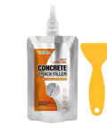 Rugged Hybrid Driveway Transition Mastic With Heavy Duty Concrete Crack Filler, 7.05 oz pouch and scraper for gap sealing.