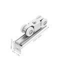 Stainless Steel Sliding Door Pulley Wheel Kit Heavy Duty Roller for Closet and Patio Doors shown with dimensions