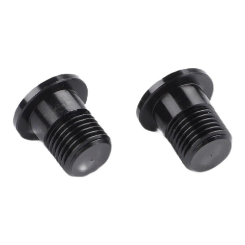 2 Pack M10xP10 Bolts for Bike Rear Derailleur Hanger, Aluminum Alloy Mounting Screws, Black 15mm Length, close-up view