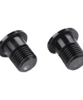 2 Pack M10xP1.0 rear derailleur hanger bolts, aluminum alloy chain tensioner mounting screws, black finish, side view