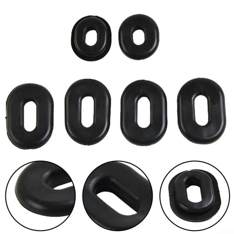 Rubber Side Cover Grommet Kit For CB CL SL XL CT TL Series Motorcycles With Durable Rubber Grommets For Easy Side Cover Removal And Secure Fit Compatible With 100 125 200 350 500 Models, 6 black rubber grommets