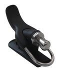 Close-up of Powerful 4X Fishing Cannon Bait Launcher with metal and plastic trigger, featuring smart design for finger safety.