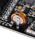 Close-up of Compact DC 24V PLC Module FX1N-20MR electronic component for industrial control, 86 X 73 X 20mm, rugged build