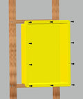 Yellow Recessed Shower Niche With Double Shelves For Shampoo And Toiletries, 16 X 20 X 4 Inch ABS Plastic Organizer