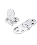 Stainless steel zinc alloy rotating concealed hinges for cabinets and drawers, shown in a set with folding flap design.