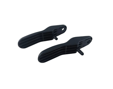 Pro Shop Grade Replacement Table Saw Lever Lock N250539 2 Pack sturdy black plastic knobs for Dewalt DWE74911 models.