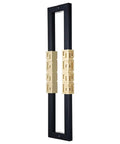 Black Double Sided Barn Door Handle Set For Wood And Glass Doors With Fittings Heavy Duty Push Pull Bar For Interior Or Exterior Use 80 Cm 31.5 In Easy Install