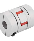 Built Like A Tank Heavy Duty Flexible Shaft Coupler in white with red accents for compressors and pumps