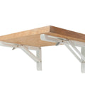 White 2 Pack Folding Shelf Brackets Legit Heavy Duty Metal Right Angle Wall Float Support Tough As Nails Construction measuring 250X120MM.