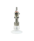 Heavy Duty Micro Vacuum Pump Suction Cup Kit For Industrial Robotics 50Mm stainless steel suction assembly with clear rubber cup.