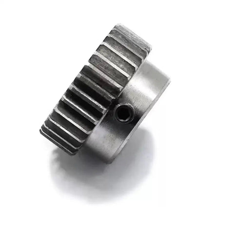 0.7 Module 27T Carbon Steel Spur Gear With 20.3mm Diameter And 5mm Bore Straight Teeth Step 0.7M Pinion Gear Close-up