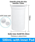 Heavy Duty PTFE Centrifuge Tube With Secure Screw Cap 500ml, featuring a wide bore and inner pad for chemical resistance.