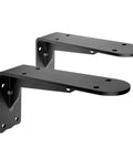 Heavy Duty L Brackets For Walls Rock Solid Wrought Iron Shelf Supports With Screws Built Tough As Nails Matte Black angle view