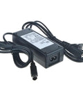 4 Pin Din Dc Power Adapter Hella Smooth Flat Plug Charging Cord Straight Up, compact black power supply for HDD drives.