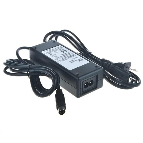 4 Pin Din Dc Power Adapter Hella Smooth Flat Plug Charging Cord Straight Up, compact black power supply for HDD drives.