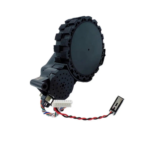 Left Wheel Replacement For Self Cleaning Vacuum Mop Robot 1S L10S B101CN, quiet rubber tread wheel with wiring harness