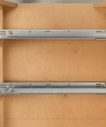 Top Shelf 21 Inch Undermount Drawer Slides, metal glides installed inside cabinet for full extension and smooth operation.