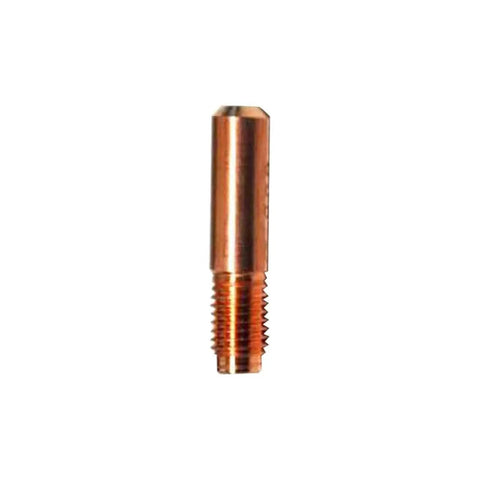 Close-up of Genuine 0.035 Inch Contact Tips Pack Of 10 For MIG M-Series Welding Guns, showing threaded end
