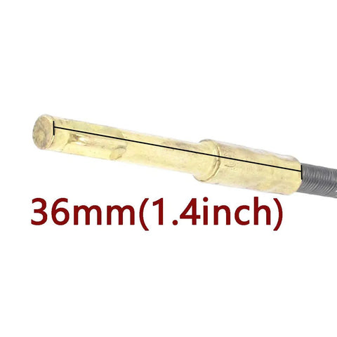 Hella Sturdy Metal Flexible Shaft Cable For Bench Grinder And Drill Press Making It Easy To Reach Tight Spots showing 36mm end fitting.