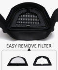 Total Face Shield for Adults, Men, and Women 2 Pack, full face protective shield black filter removal feature