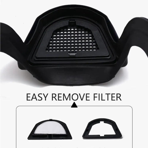 Total Face Shield for Adults, Men, and Women 2 Pack, full face protective shield black filter removal feature