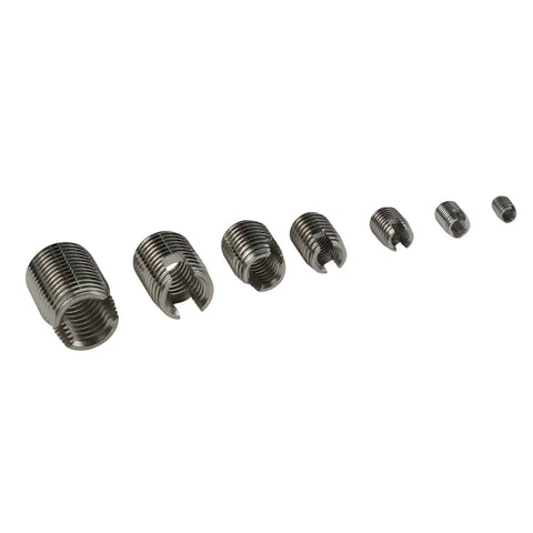 50 Piece Stainless Steel Self Tapping Thread Inserts Kit For Plastic And Metal Repair With Elastic Shock Resistant Coil And Wire Thread Reinforcement DIY Friendly, assorted sizes
