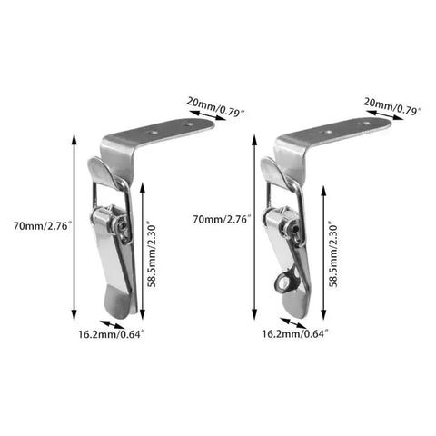 Stainless Steel 90 Degree Hook Lock Bolt Spring Loaded Draw Toggle Latch Clamp 4 Pack For Doors Drawers Cabinets Toolbox Case