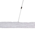 Heavy Duty Commercial Cotton Dust Mop, 60 Inch Wide Floor Sweeper For Warehouses And Gyms with slick cotton yarn in view.