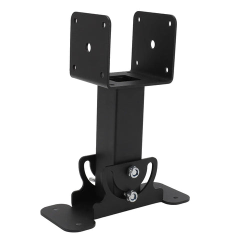 Beefy Heavy Duty Roof Riser Brackets Kit For Wood Posts Adjustable From 0 To 180 Degrees Fits 4 By 4 And 4 By 6 Posts Patio Pergola Black Powder Coated Includes 6 Hex Screws For Gazebos Porches Backyard