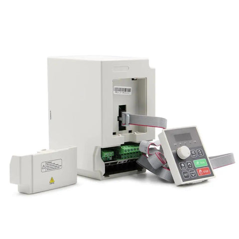 2.2KW 110V Inverter VFD Variable Frequency Drive 0-1000Hz with 3 Phase Output Model H100, open panel view, for industrial machinery control.