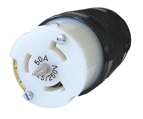 50 Amp 125/250V Generator Connector Female Twist Lock Plug For Quick Hookups, Straight Blade 3 Pole 4 Wire, Dust Seal Protection