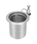Dipper Well Faucet & Bowl Set with stainless steel bowl and adjustable faucet for coffee shop bar counter sink.