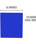 Pro Level Heavy Duty 72 Inch 15 Drawer Tool Chest With Secure Locking Front, 19 Gauge Steel Construction And Eva Liners, Knockout Garage Storage Rig For Dad And Crew in blue, 24 inches wide with 18 gauge steel shell.