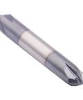 BestParts solid carbide end mill, double-ended chamfer cutter, AlTiN coated, 4-flute, 90° chamfer, 3/8 inch diameter.