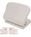 Heavy Duty Metal Hole Punch For Home Office Desk, 10 Hole Punch that punches up to 10 sheets, handheld desktop paper punch in white