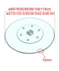 Heavy Duty Glass Lazy Susan Turntable With Tempered Glass Surface And Aluminum Base, Smooth 360 Degree Rotation, 15 sizes