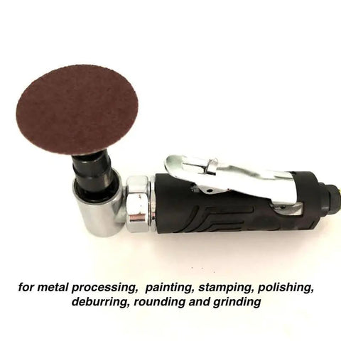 Precision Workhorse Pneumatic Angle Die Grinder 20000 Rpm 90 Degree Mini Sander Polisher Tool Kit With Four 2 Inch Sanding Discs for grinding steel and finishing.