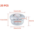 Small Ball Transfer Bearings for Table Conveyors 5/16 Inch Carbon Steel Ball Roller Wheels 20 Pack White with dimensions