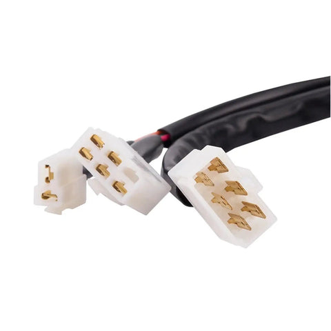 Top Notch 5KW Welding Generator AVRM Control Panel Stabilizer Kit connectors with gold pins on a black wire harness.