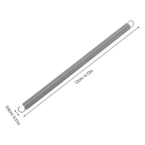 6 Piece Stainless Steel Extension Springs With Double Hook Ends Heavy Duty Return Springs For Industrial Hardware Replacement Garage Door Closer System Built Tough Hella Durable Pro Workhorse, 12cm long spring