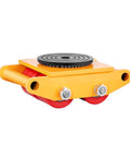 Heavy Duty 6-Ton Machinery Skate Dolly With 360-Degree Rotating Industrial Mover, 13228 Lbs Load Capacity, PU Rollers, Bright Yellow Workhorse For Easy, Secure Heavy Equipment Transport, with red PU rollers