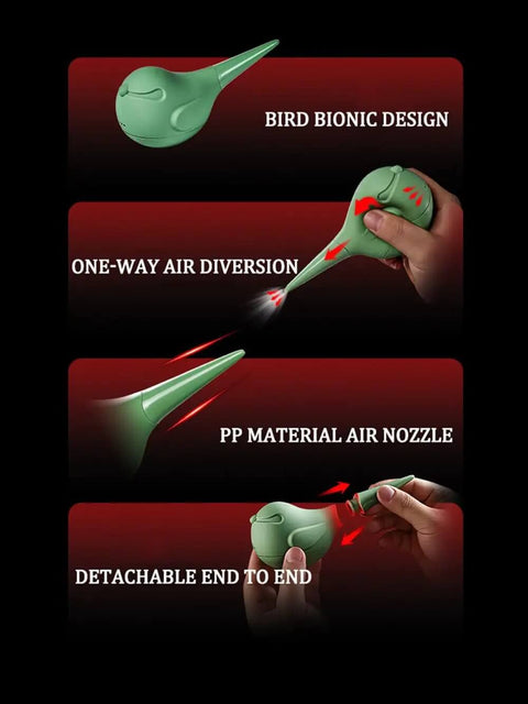 Dope Bird Inspired Coffee Air Blower Air Duster For Espresso Machines And Delicate Electronics showing design features