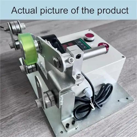 Hassle-Free Digital Measuring Wheel with Solid 6-Digit Counter For Rock-Solid Wire Rope Length Tracking And Dual Relay Outputs With Preset Reminder, close-up view.