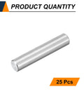25 Pack M5 x 30mm Dowel Pins Forged From 304 Stainless Steel For Heavy Duty Shelf Support And Furniture Tweaks, slick cylindrical pegs in metallic finish.