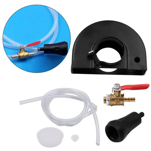 Pro Grade Heavy Duty Angle Grinder Guard Protector Kit Stainless Steel Dustproof Safety Cover For 4 Inch Grinders Waterproof Guard System Easy To Install And Remove Slotting Machine Ready with water port and piping accessories.